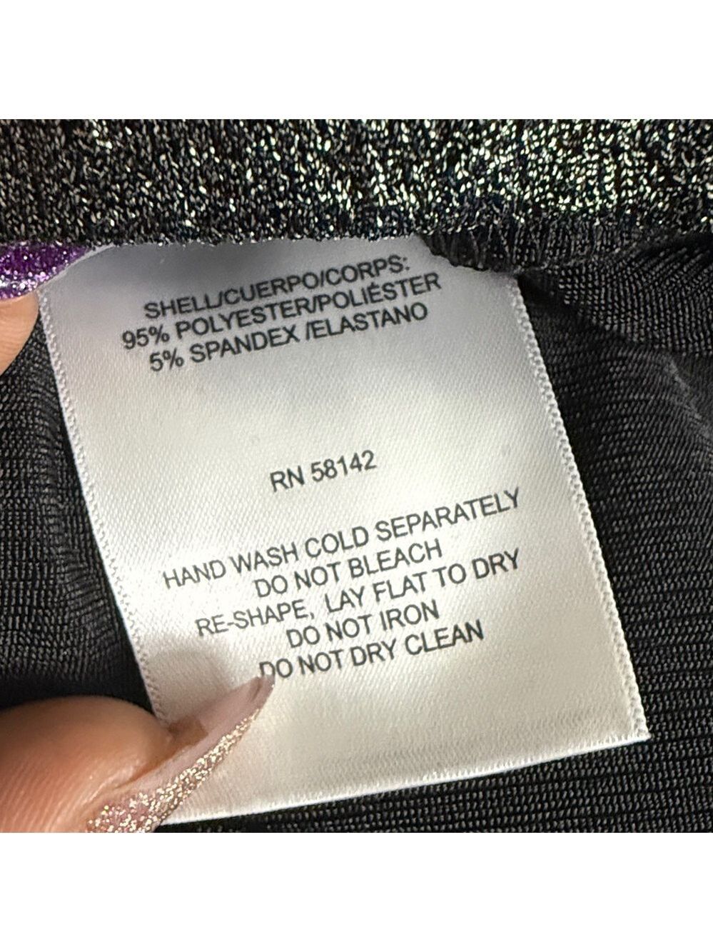 Donna Morgan Cocktail Mini Dress Silver Metallic Sz 2 Pockets $129 - Picture 5 of 5